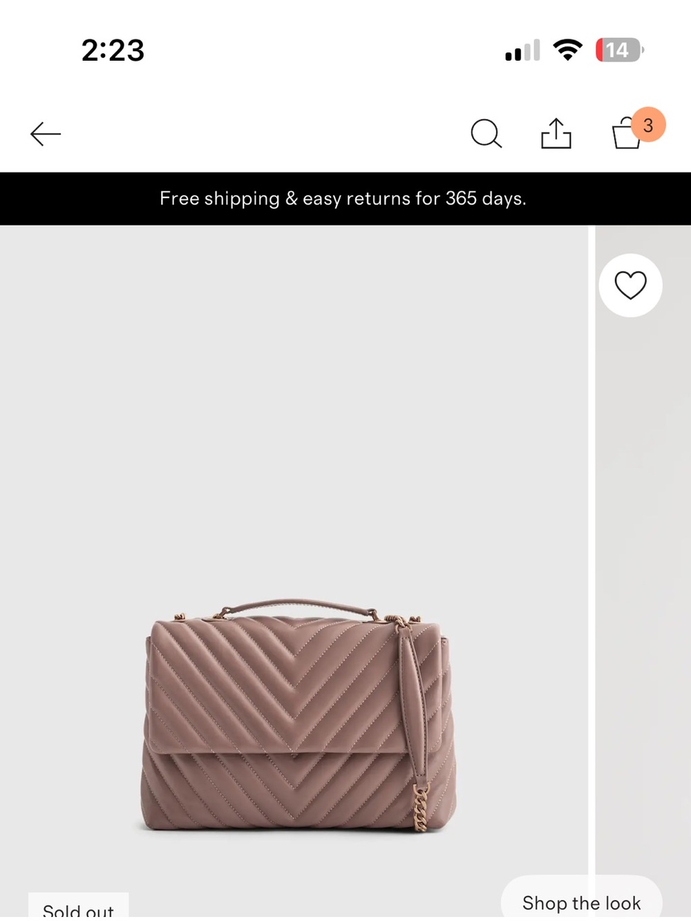 Quince Dark Taupe Quilted Convertible Shoulder Bag